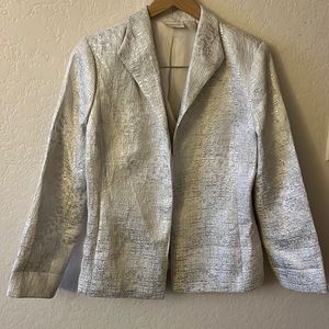 Chicos White‎ Metallic Blazer